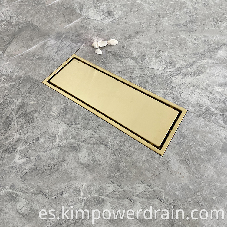 Rectangular gold floor drain